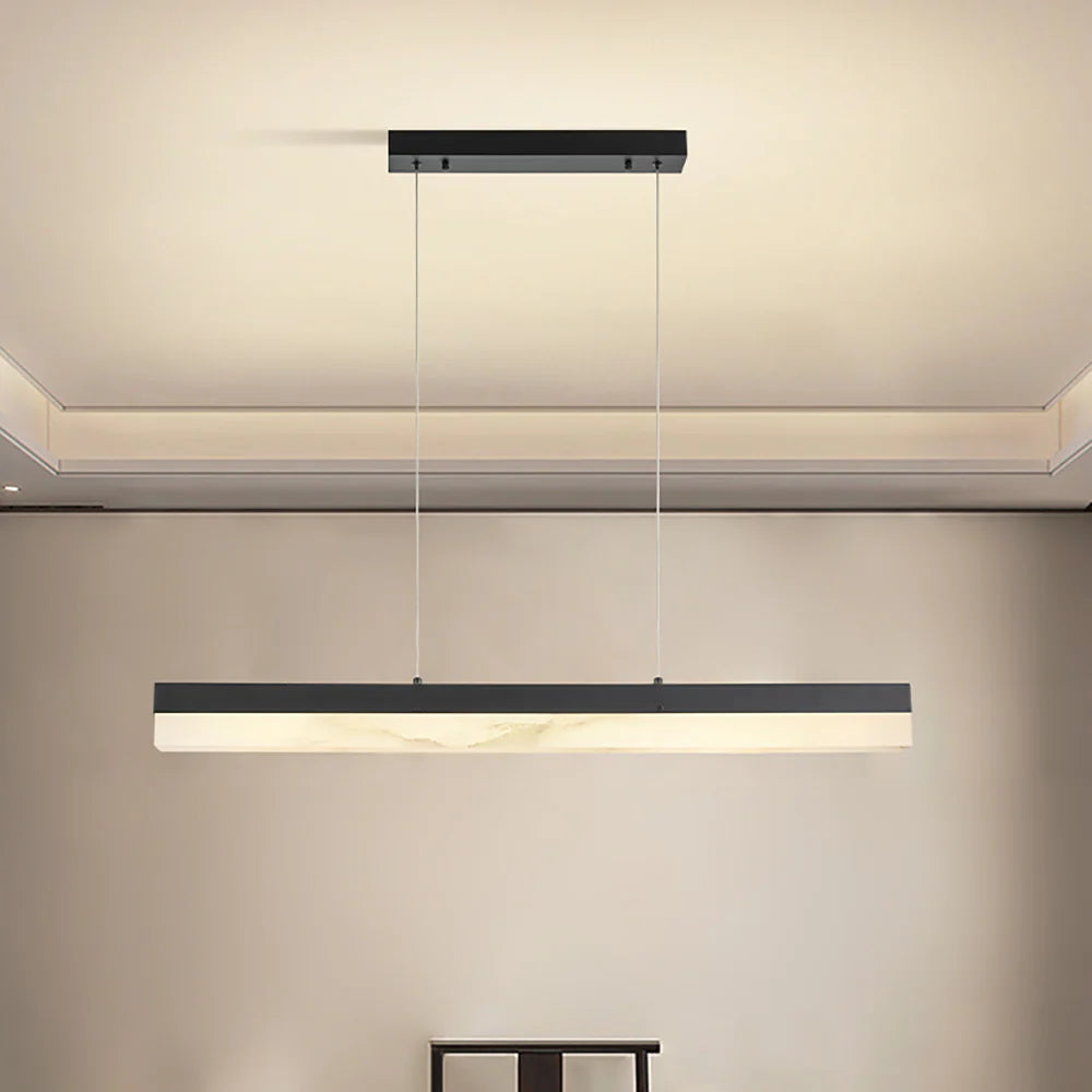 Alabaster Rectangle Linear Pendant Light