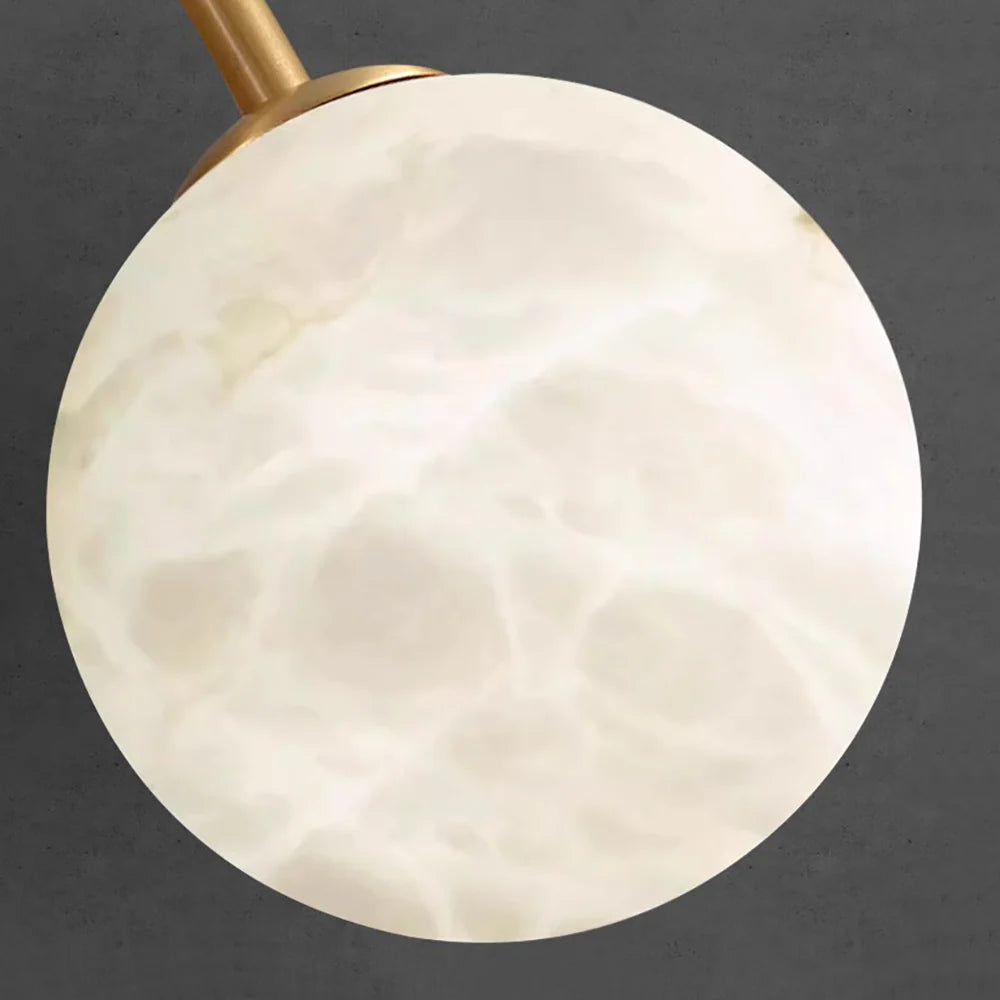 Alabaster Sphere Ring Chandelier