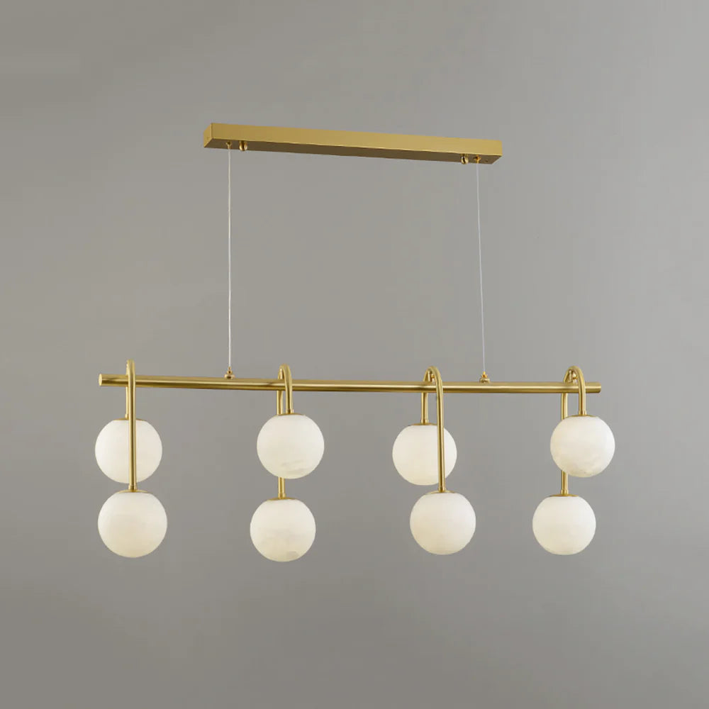 Alabaster Sphere Ring Chandelier