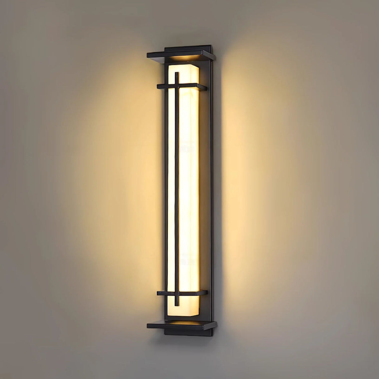 Alabaster Square Outdoor Wall Light