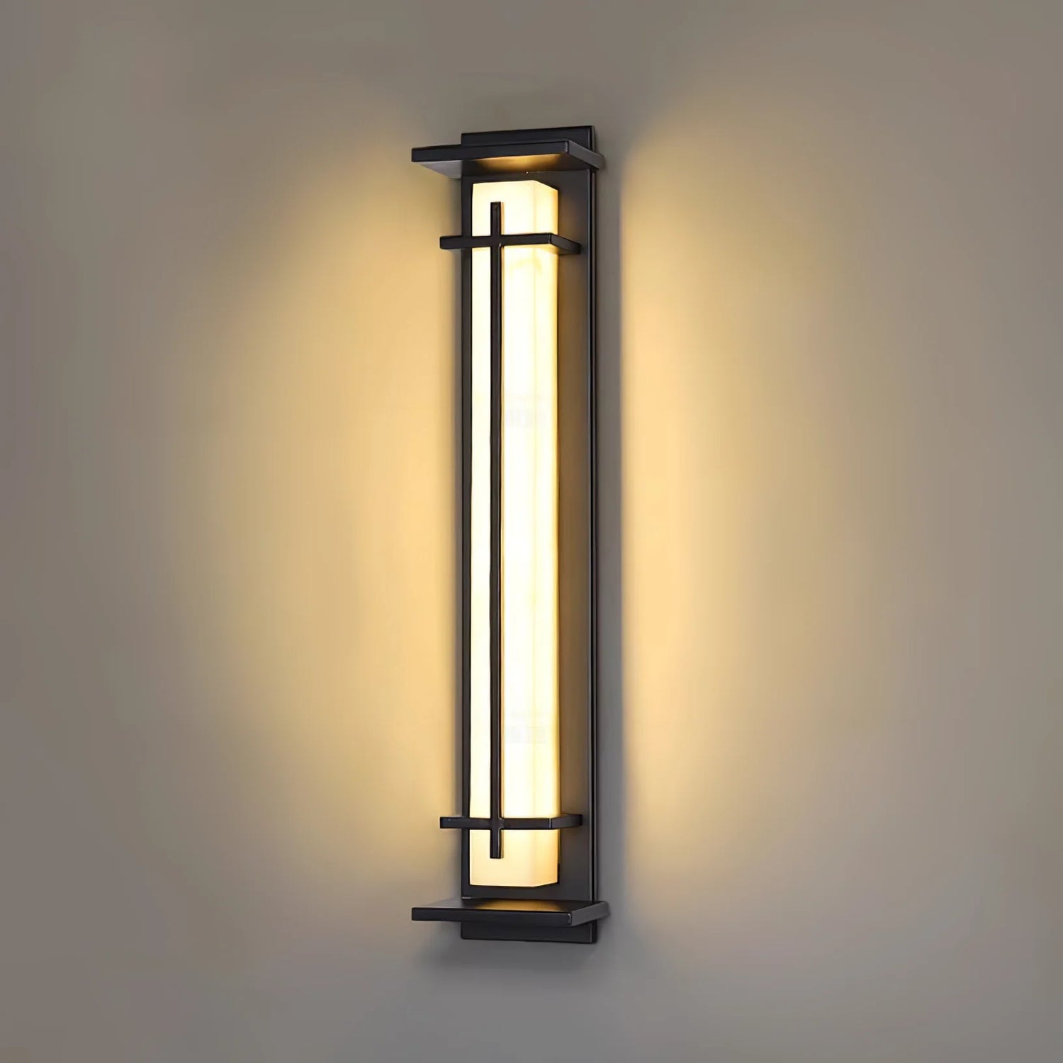 Alabaster Square Outdoor Wall Light