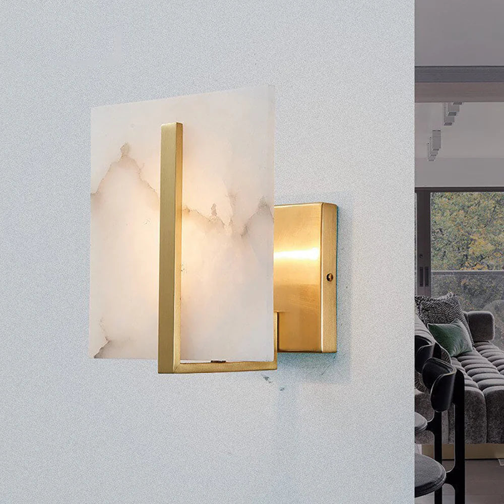 Alabaster Square Wall Sconce