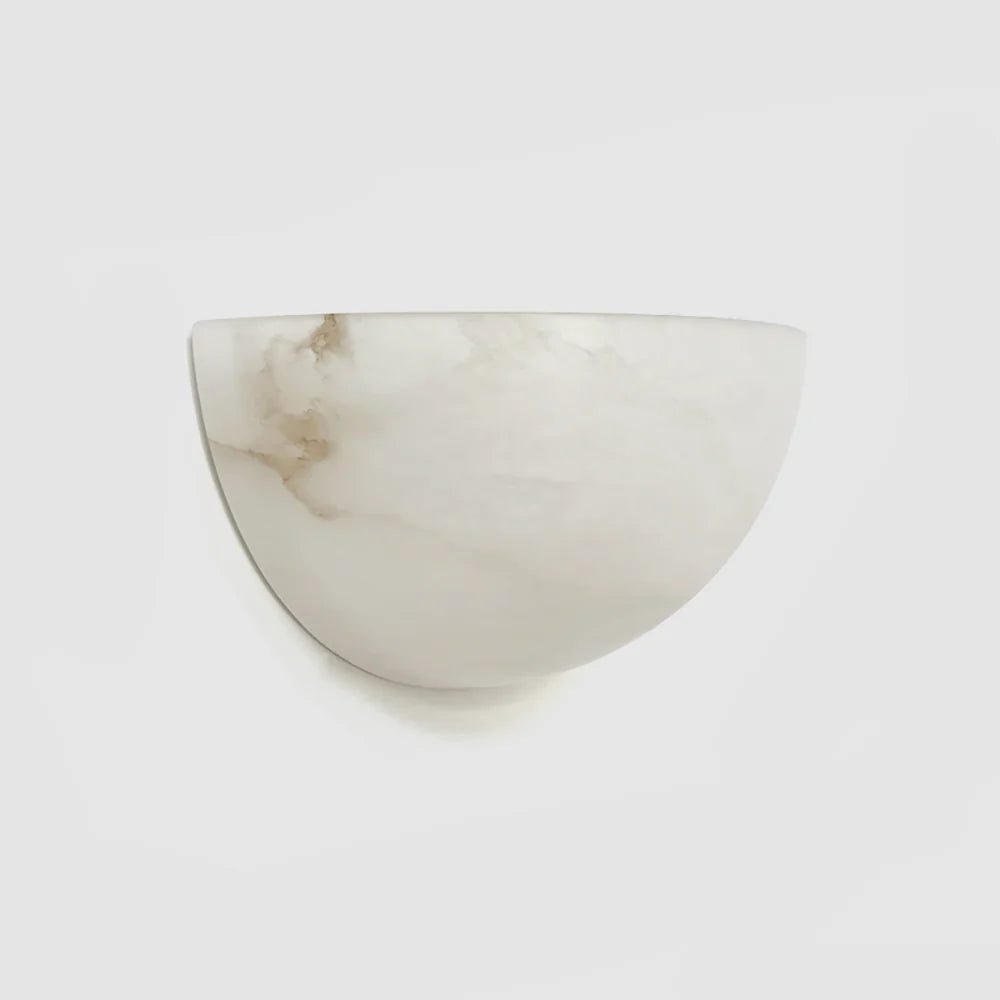 Alabaster Windham Half Bowl Wall Sconce