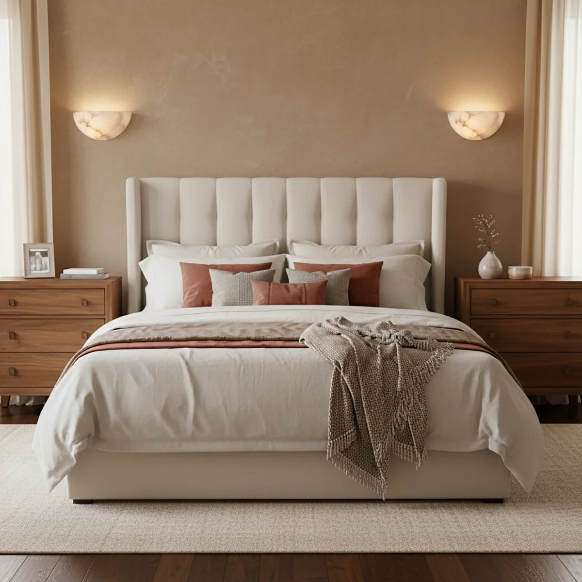 Alabaster Windham Half Bowl Wall Sconce