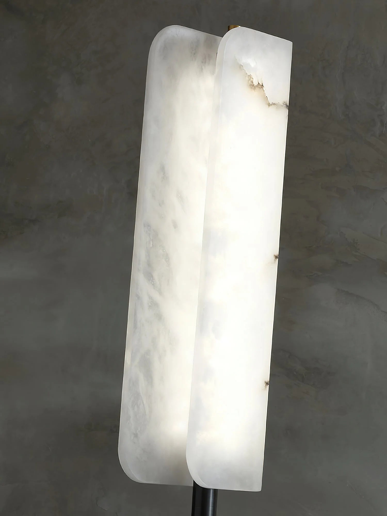 Alabaster Years Brass Floor Lamp