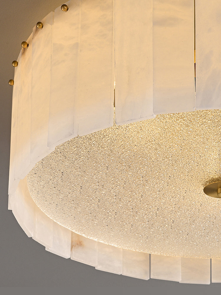 All copper marble ceiling lamp