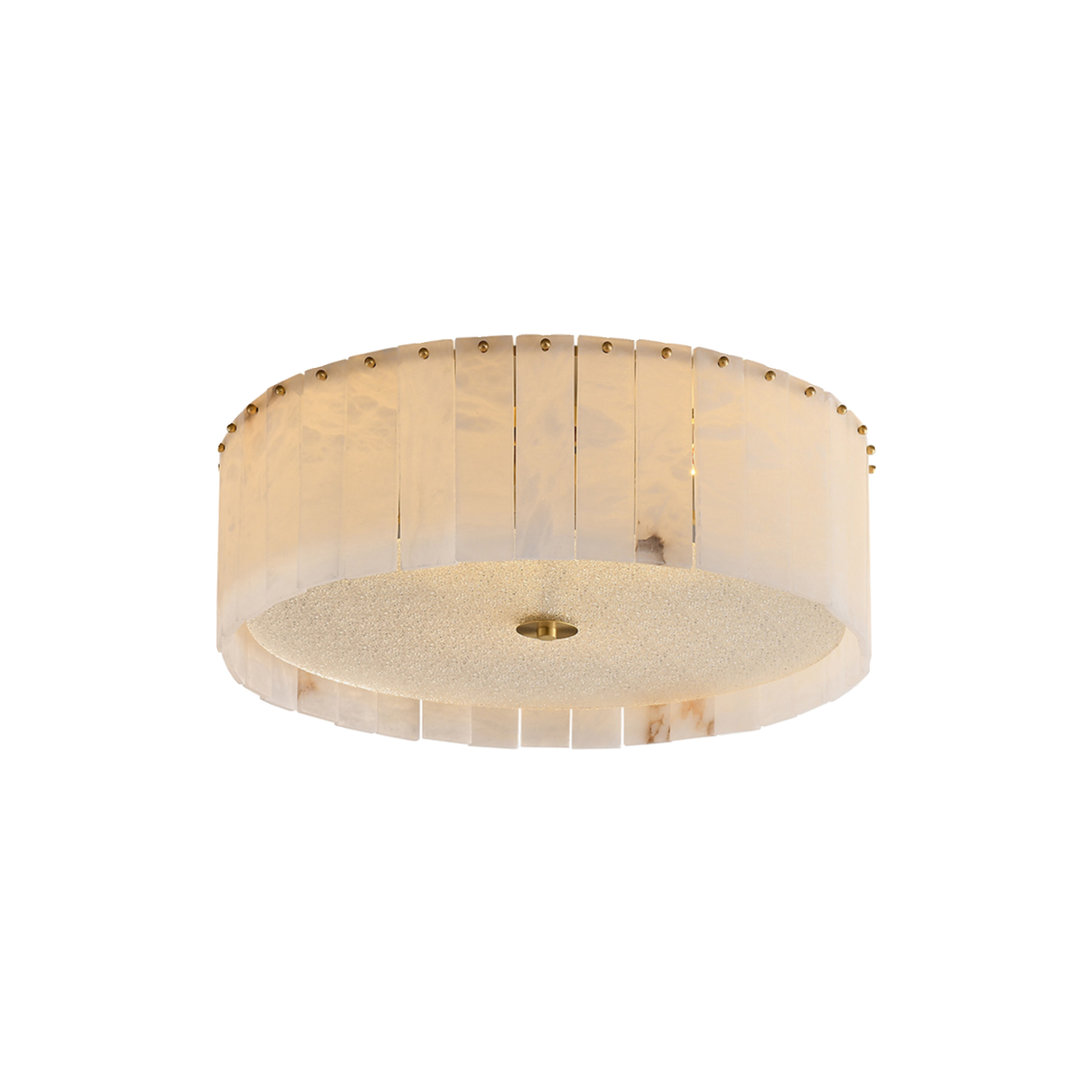 All copper marble ceiling lamp