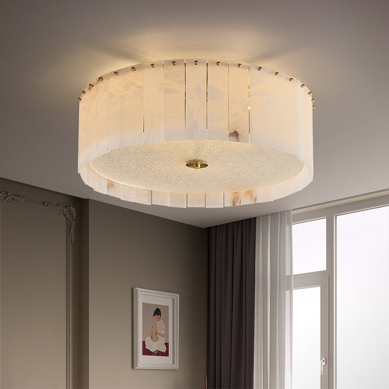 All copper marble ceiling lamp