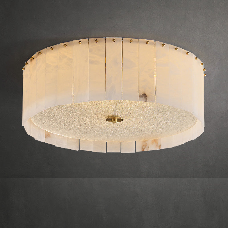 All copper marble ceiling lamp