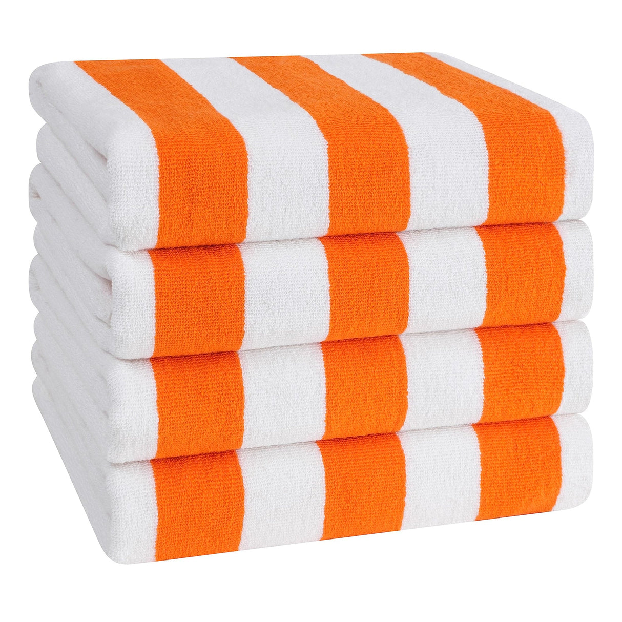 American Soft Linen, Premium Cotton 4 Pack Beach Towels, 30" x 60" Cabana Striped Pool Towels