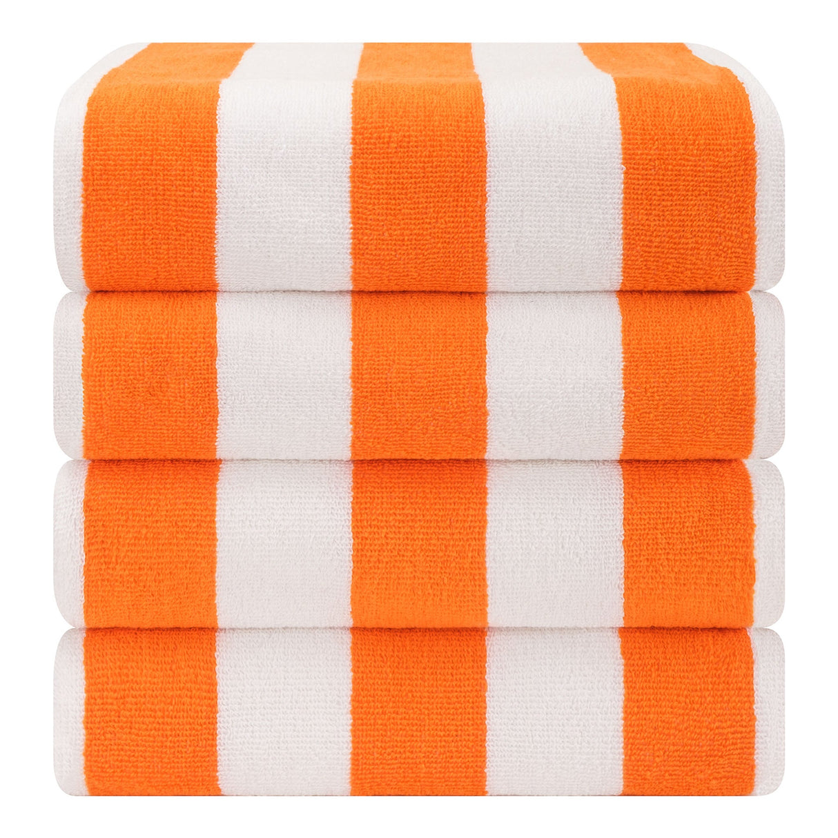 American Soft Linen, Premium Cotton 4 Pack Beach Towels, 30" x 60" Cabana Striped Pool Towels