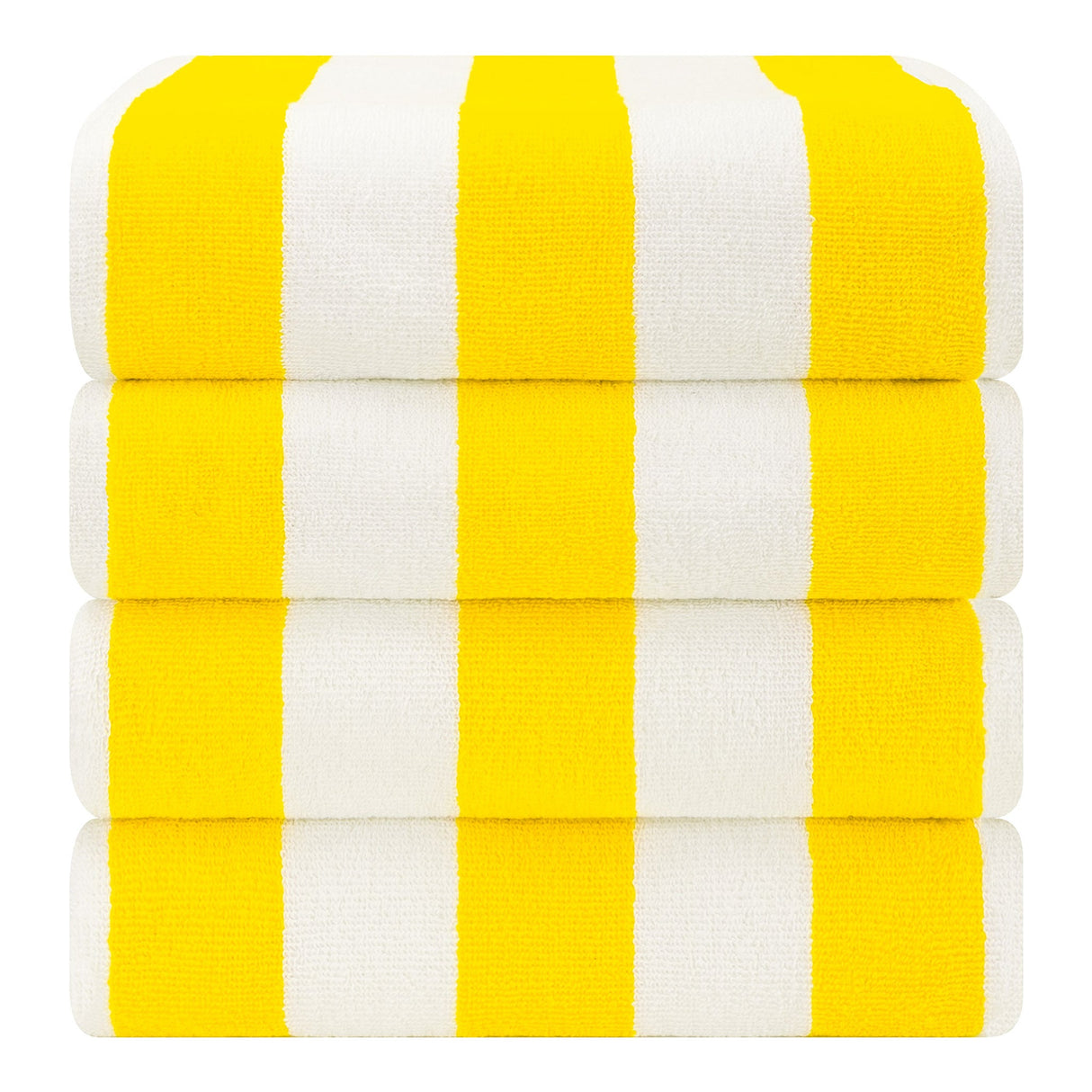 American Soft Linen, Premium Cotton 4 Pack Beach Towels, 30" x 60" Cabana Striped Pool Towels