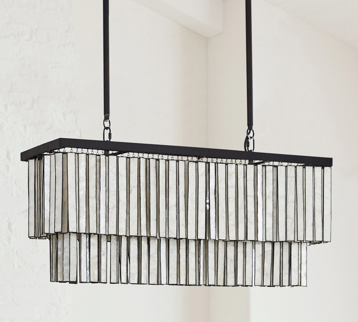 Astrid Capiz Rectangular Chandelier