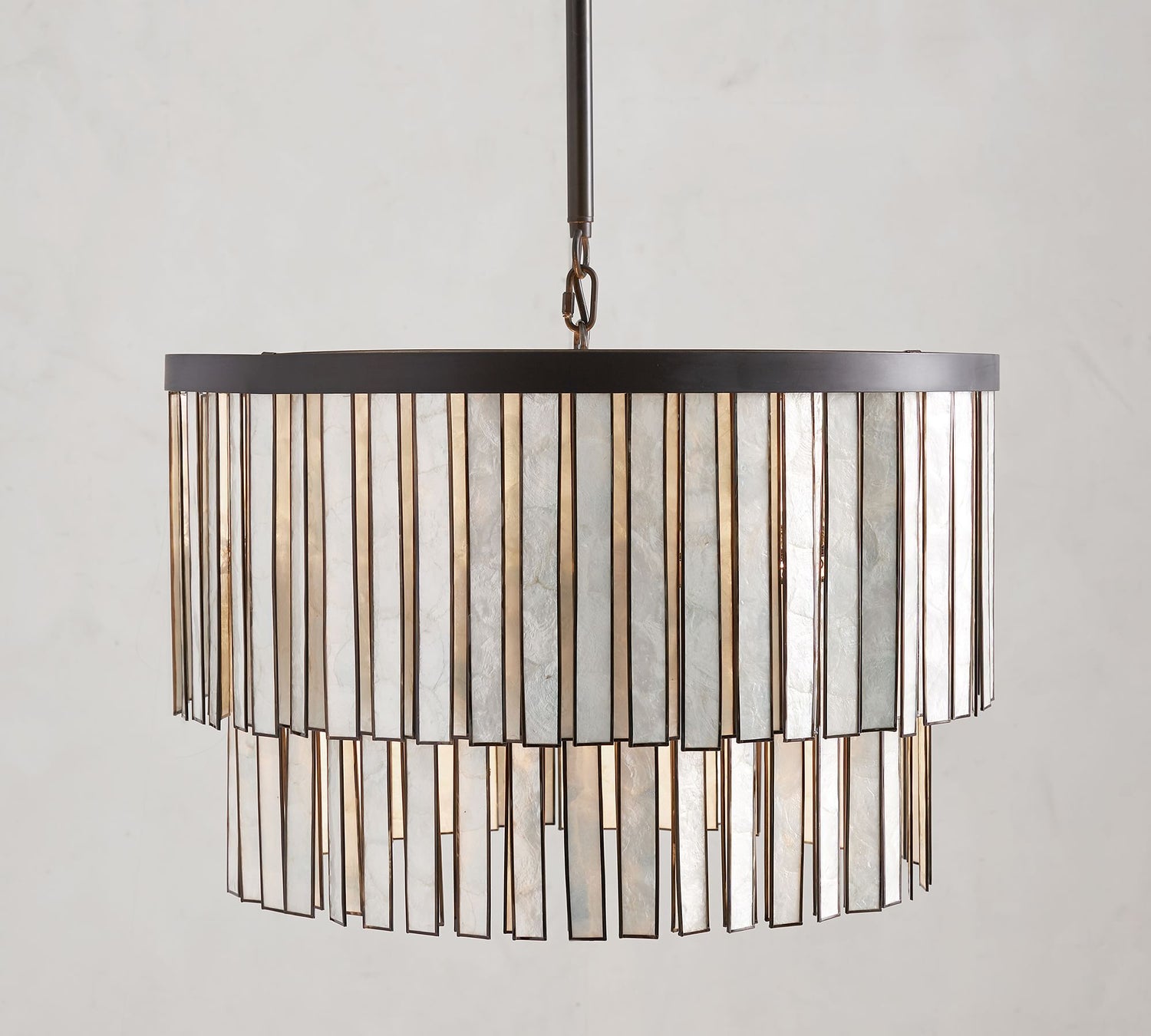 Astrid Capiz Round Chandelier