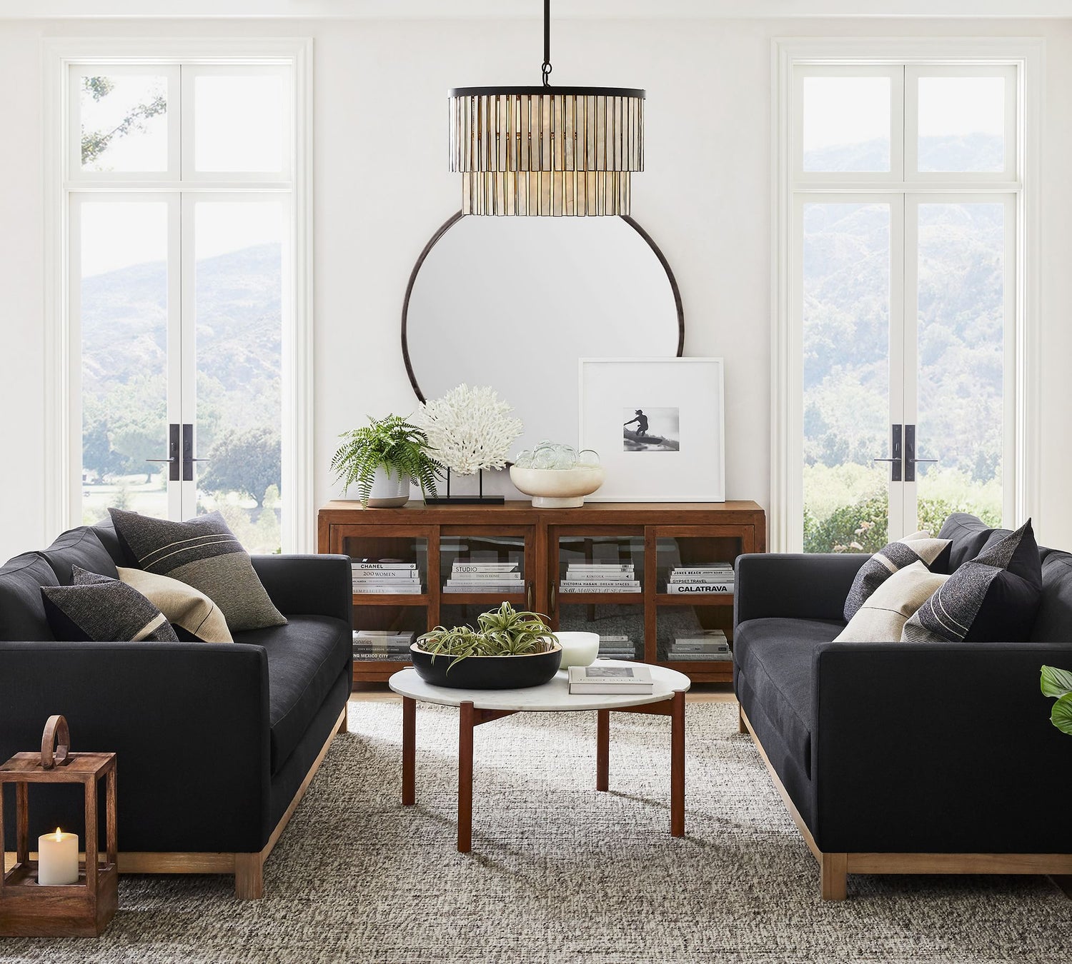 Astrid Capiz Round Chandelier