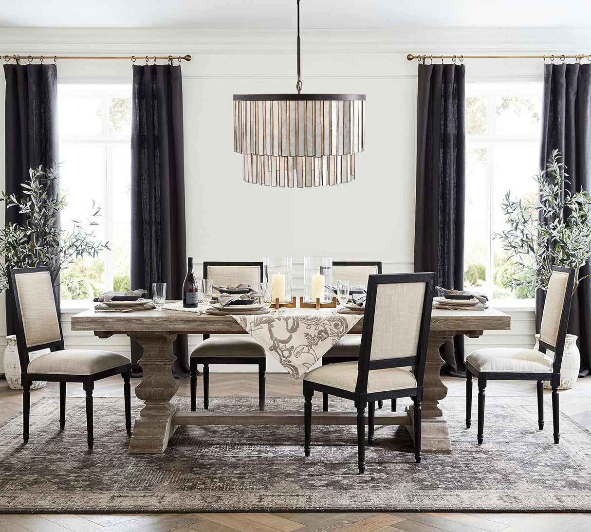 Astrid Capiz Round Chandelier