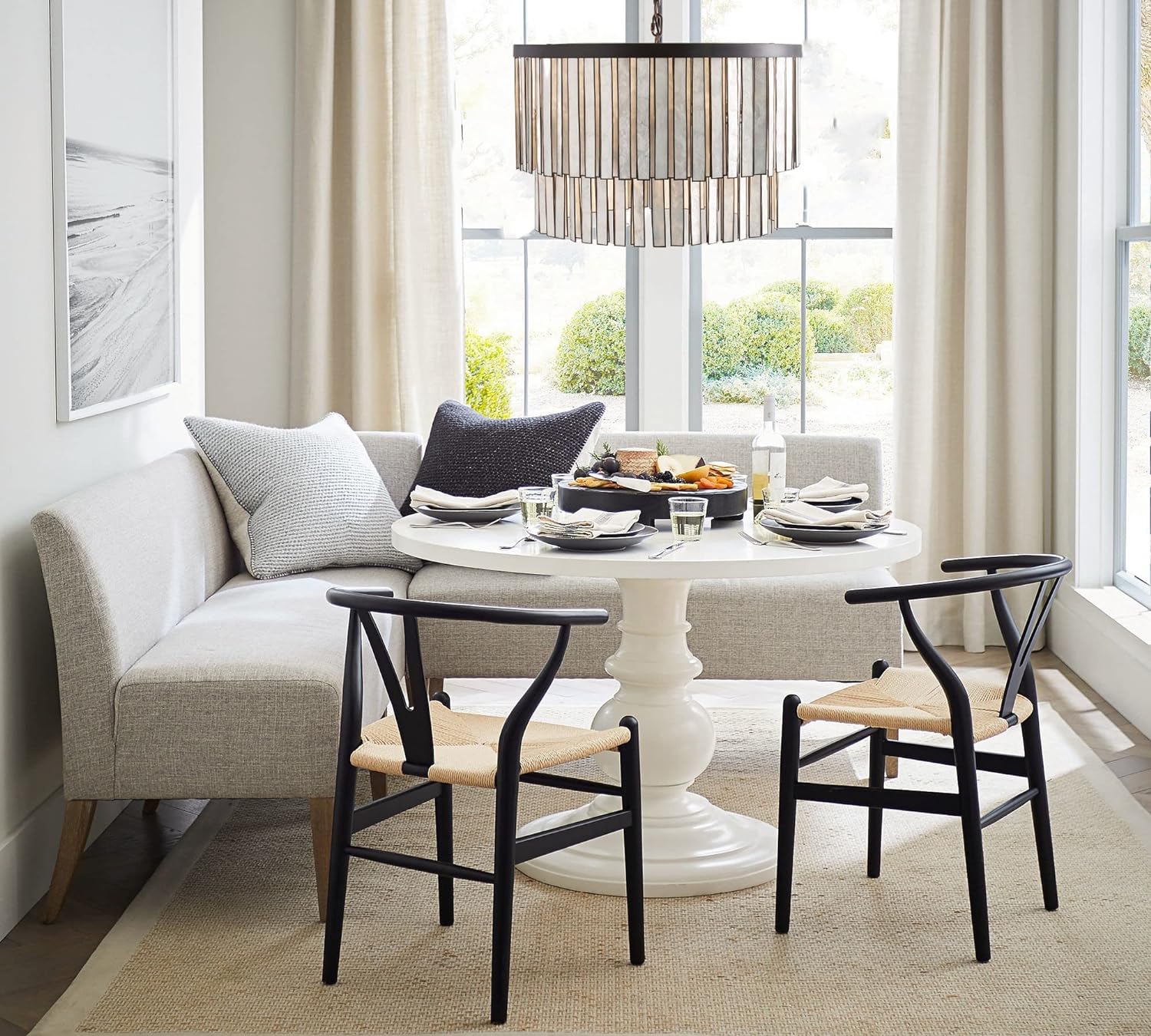 Astrid Capiz Round Chandelier