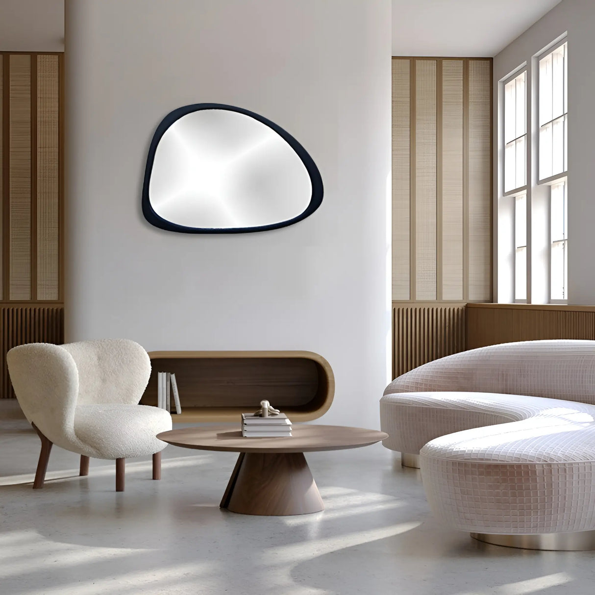 Asymmetrical Oval Mirror