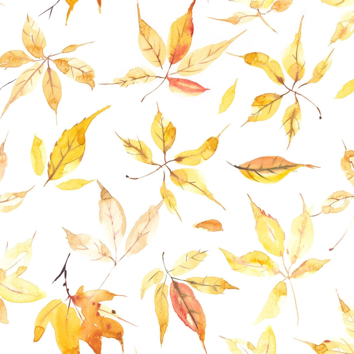 Yellow Fall Leaves Wallpaper - Removable Wallpaper