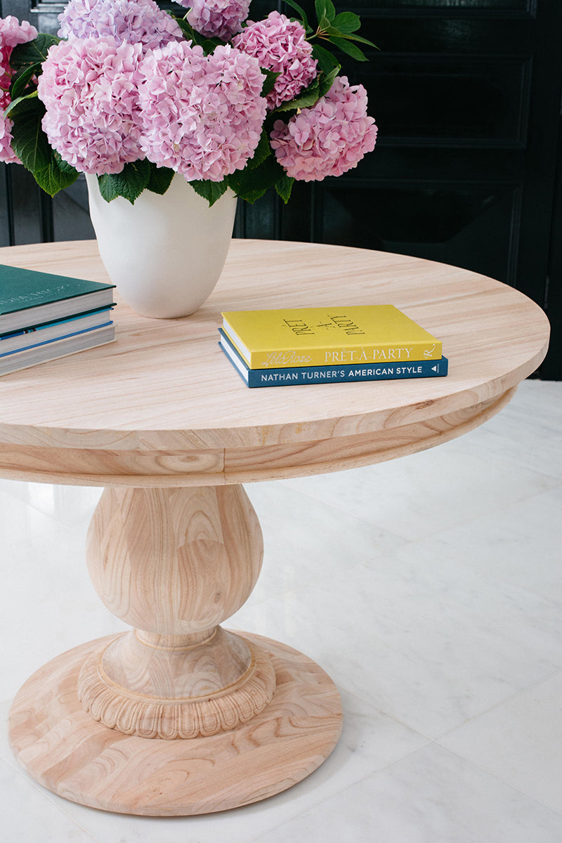 55" Charlotte Pedestal Table (Natural)