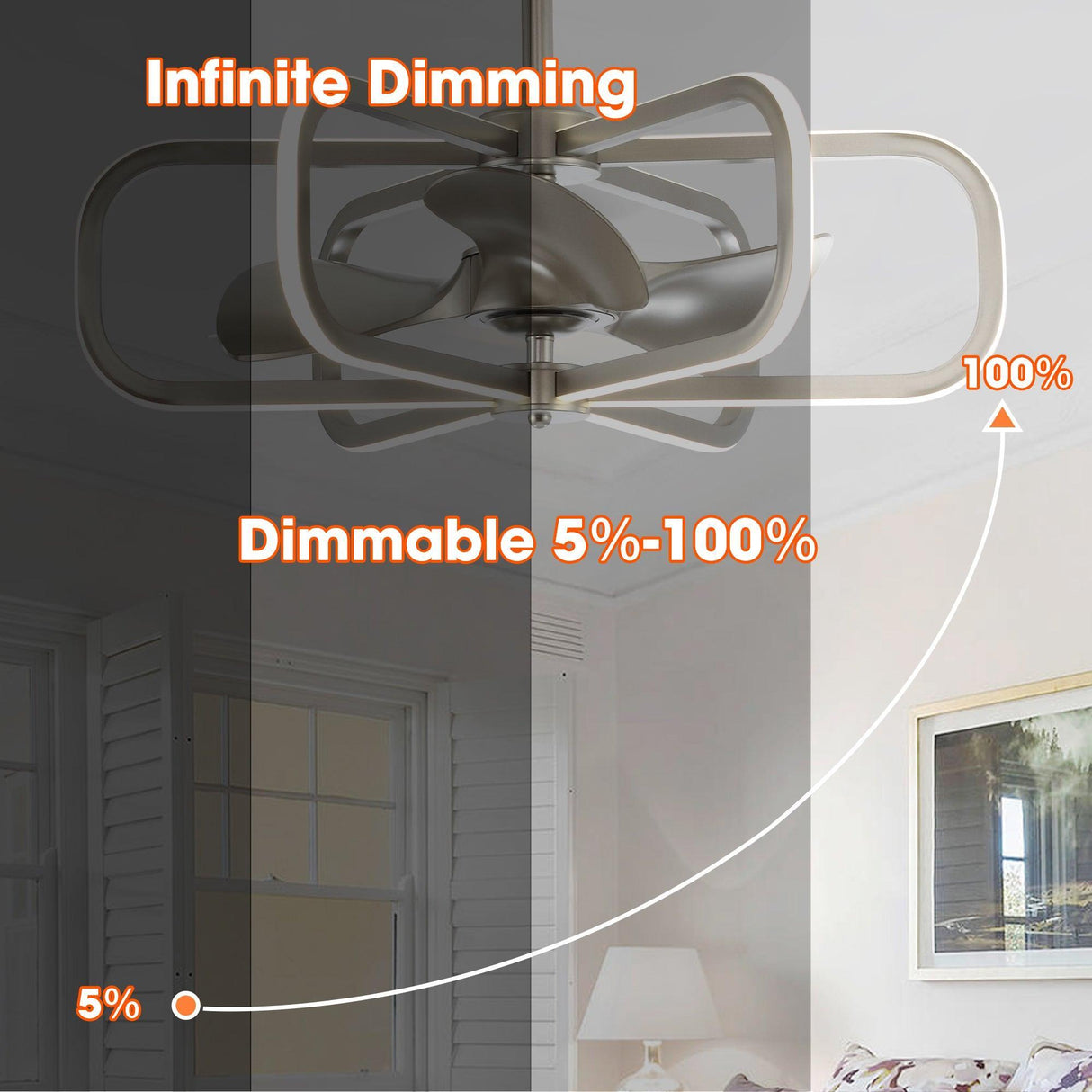 30" Theron Modern DC Motor Downrod Mount Reversible Ceiling Fan with LED Lighting and Remote Control