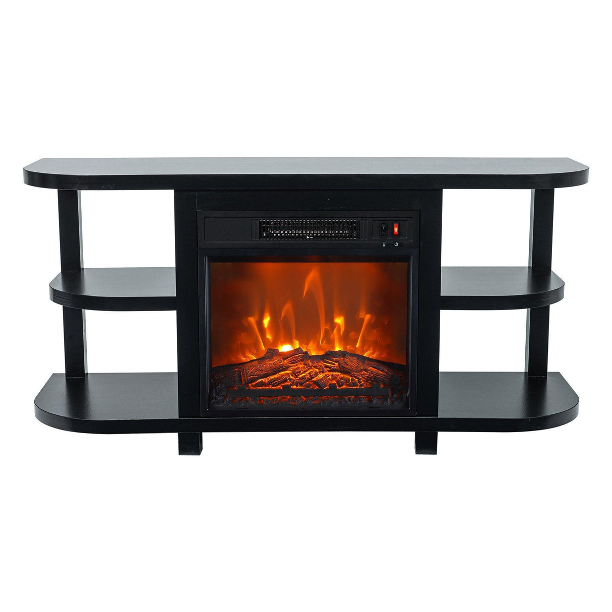 Decorative Modern 48" TV Stand with 18" Insert Electric Fireplace