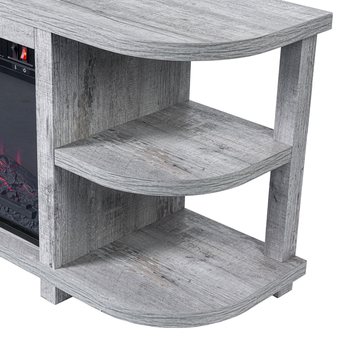Decorative Modern 48" TV Stand with 18" Insert Electric Fireplace
