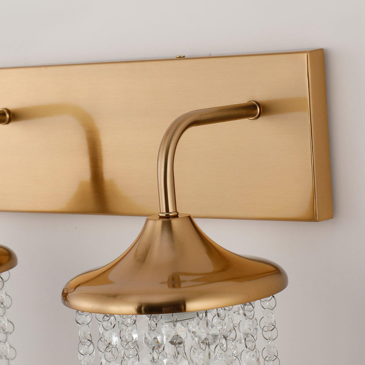 Modern 3-Light Golden Wall Lighting with Crystal