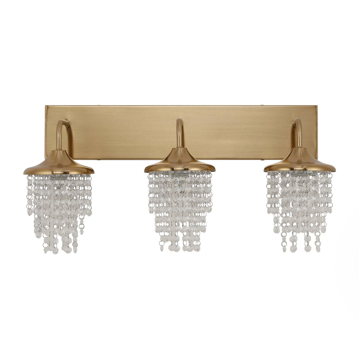 Modern 3-Light Golden Wall Lighting with Crystal