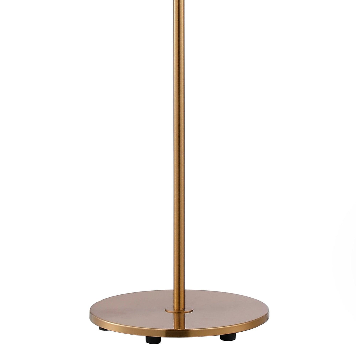 1-Light Golden Floor Lamp with Crystal Shade