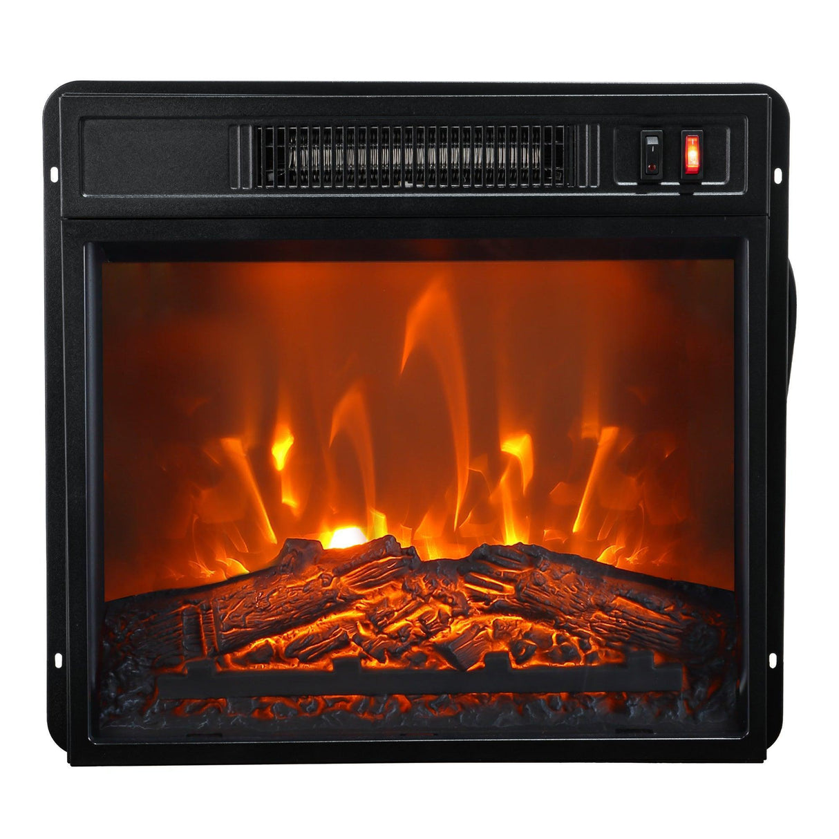 18" Modern Black Insert Electric Fireplace