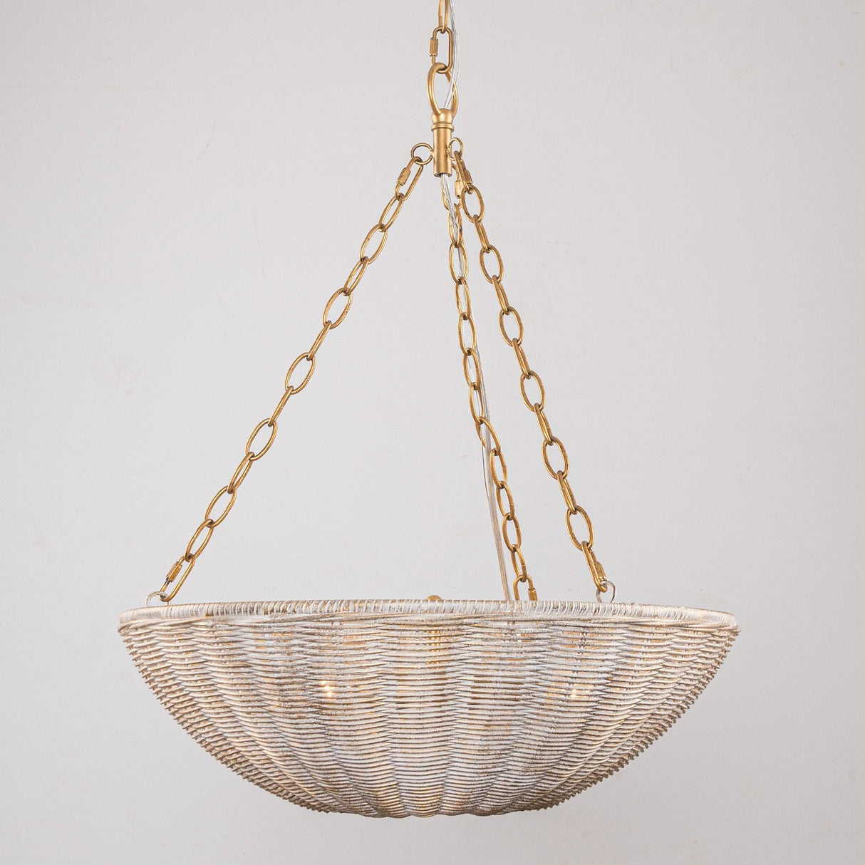 Farmhouse 3-Light Rattan Island Pendant Lighting in Bowl Shape