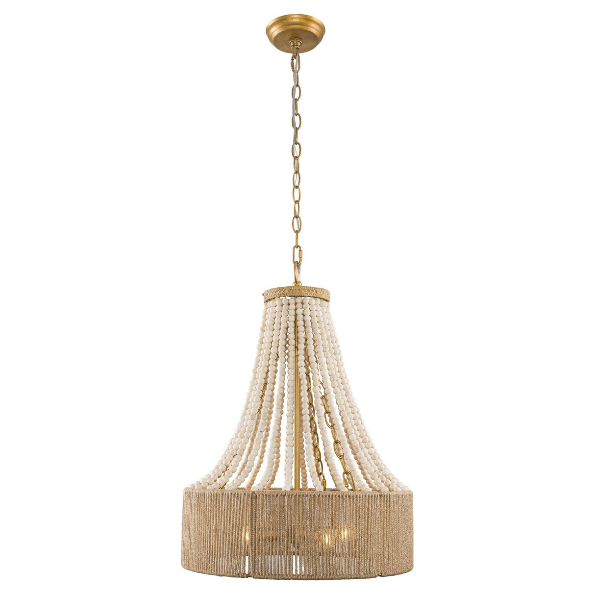 4-Light Golden Farmhouse Dry Rated Chandelier