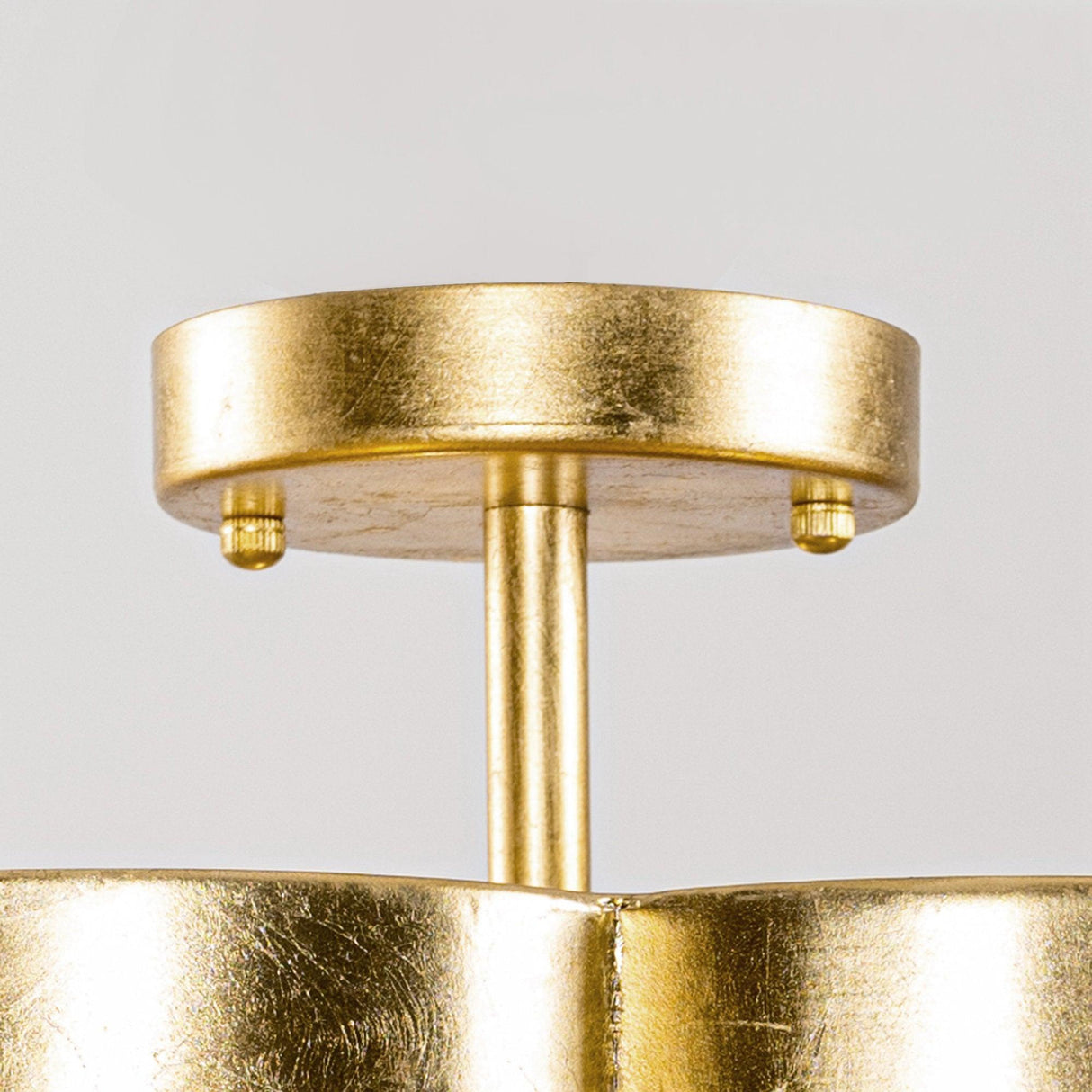 Golden Modern Semi Flush 3-Light Ceiling Lighting