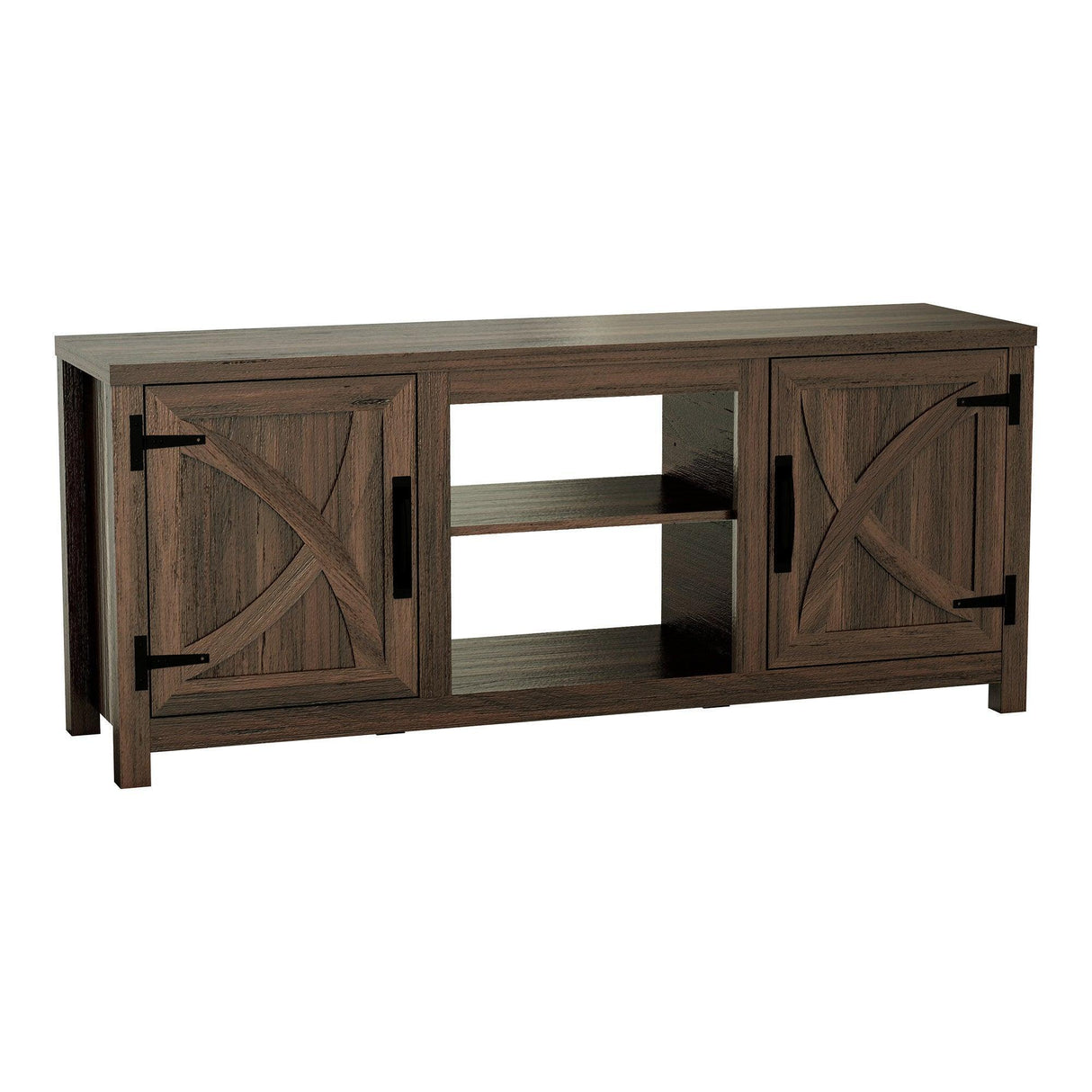 Farmhouse TV Stand for 58 Inch TV Storage Cabinet for Living Room