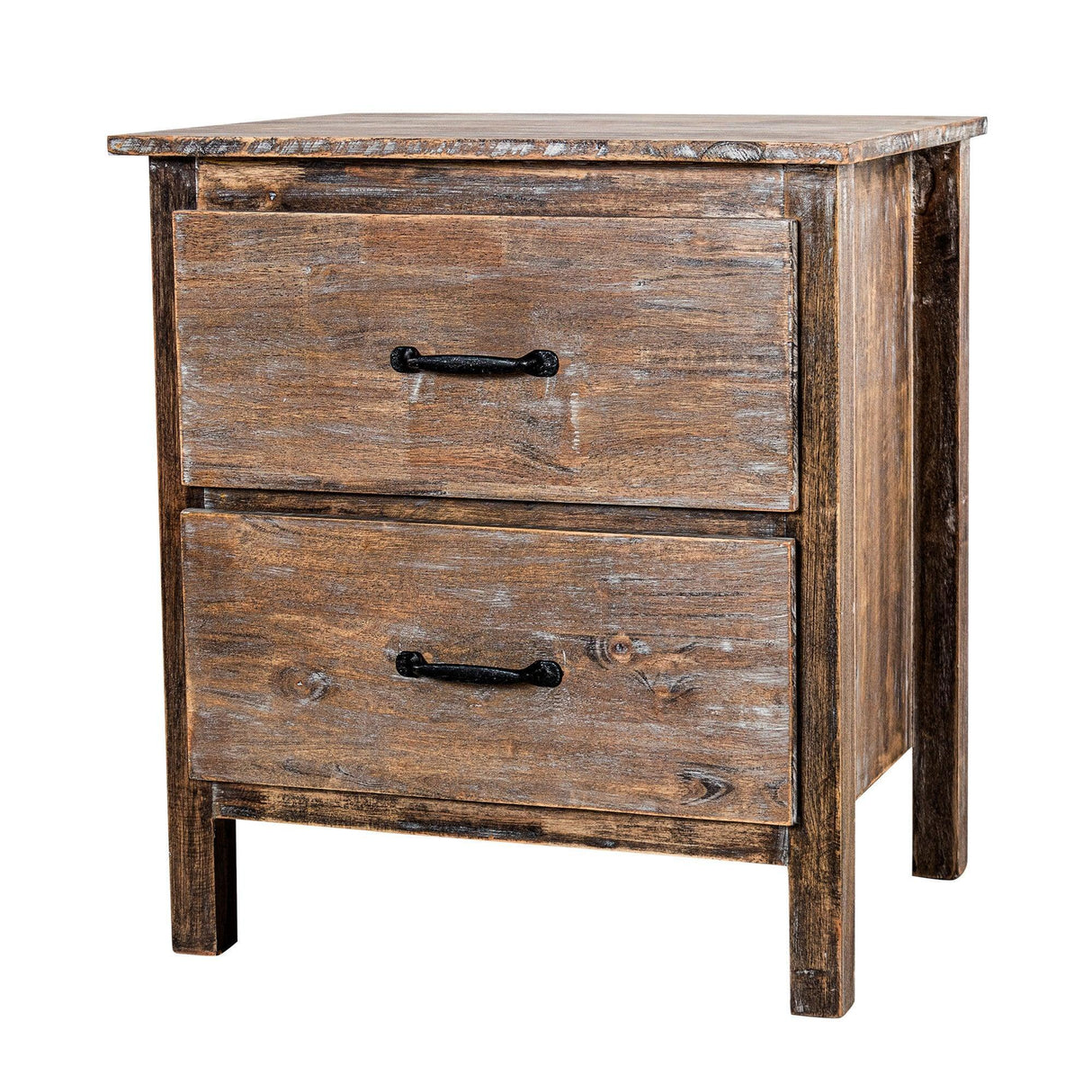 Farmhouse Solid Wood Bedroom Nightstand Side Table