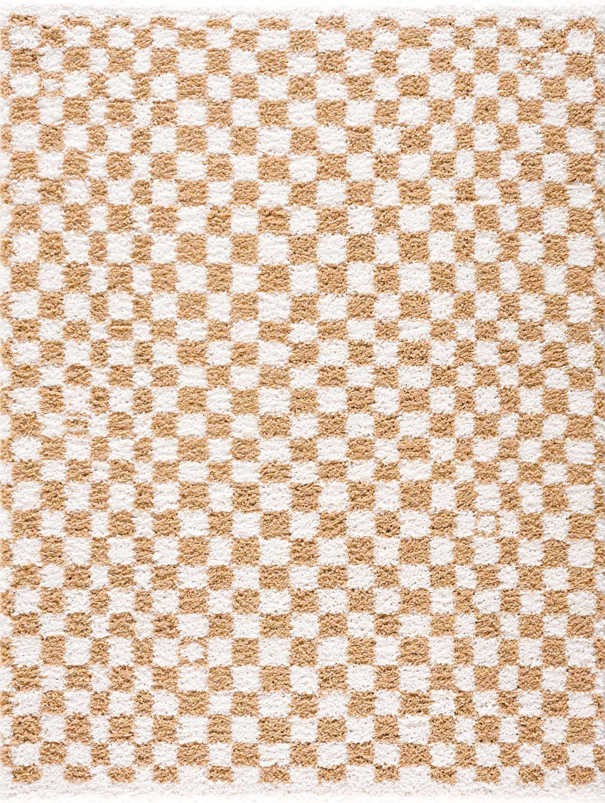 Kieu Mustard & Ivory Checkered Area Rug