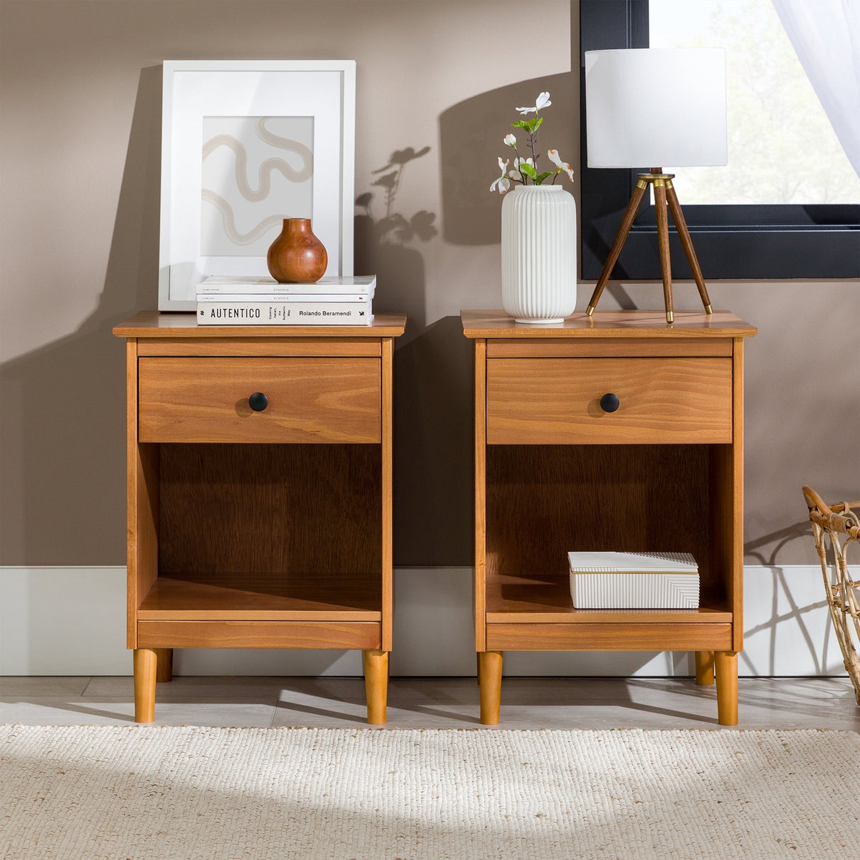Spencer Solid Transitional Wood Nightstand