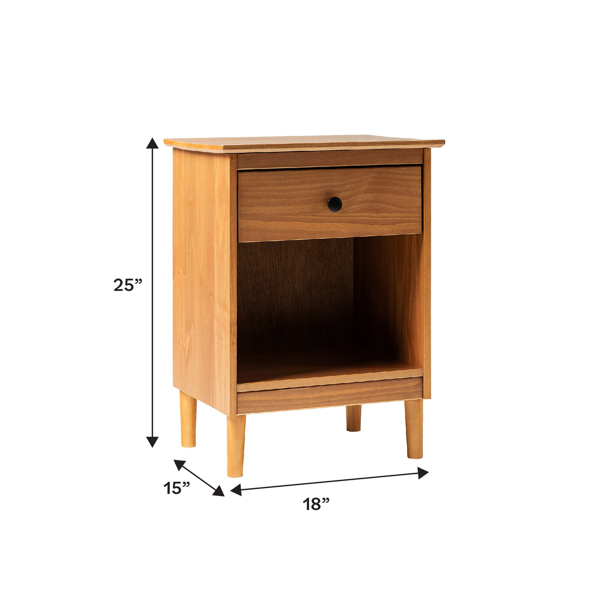 Spencer Solid Transitional Wood Nightstand