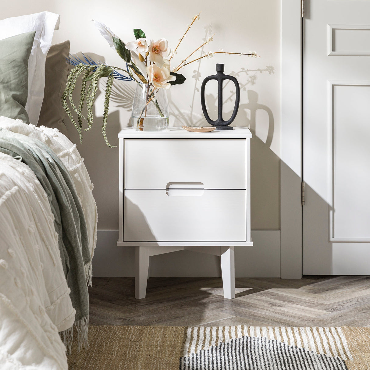 Sloane Mid Century Modern Solid Wood Nightstand