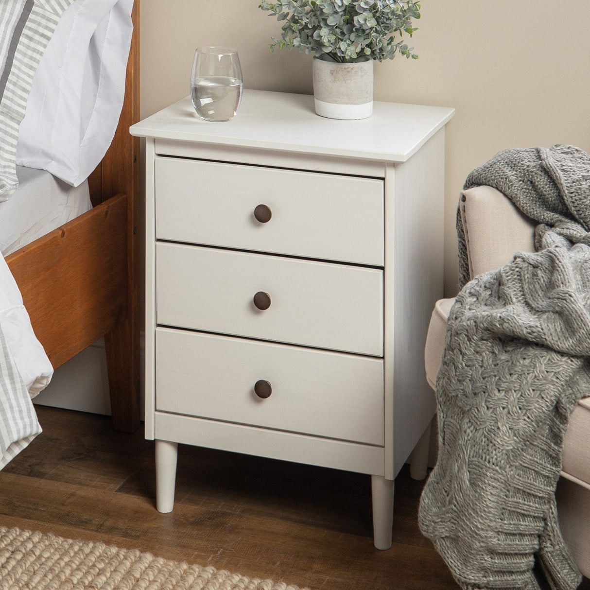 Spencer Solid Transitional Wood Nightstand