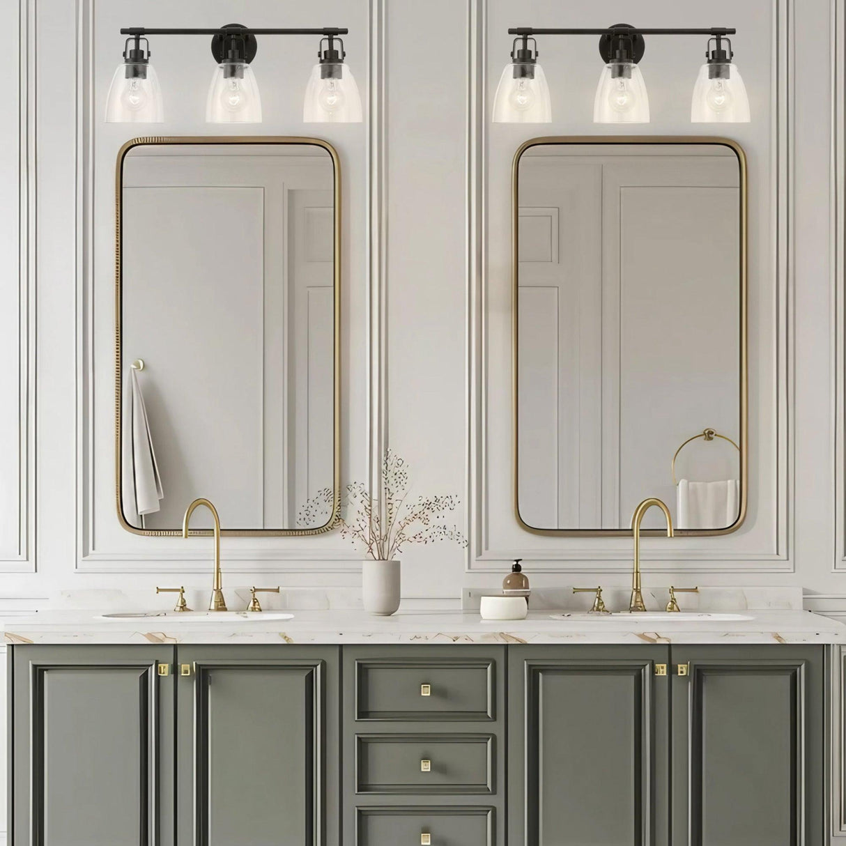 Brilliance Modern Farmhouse 3-Light Vanity Light