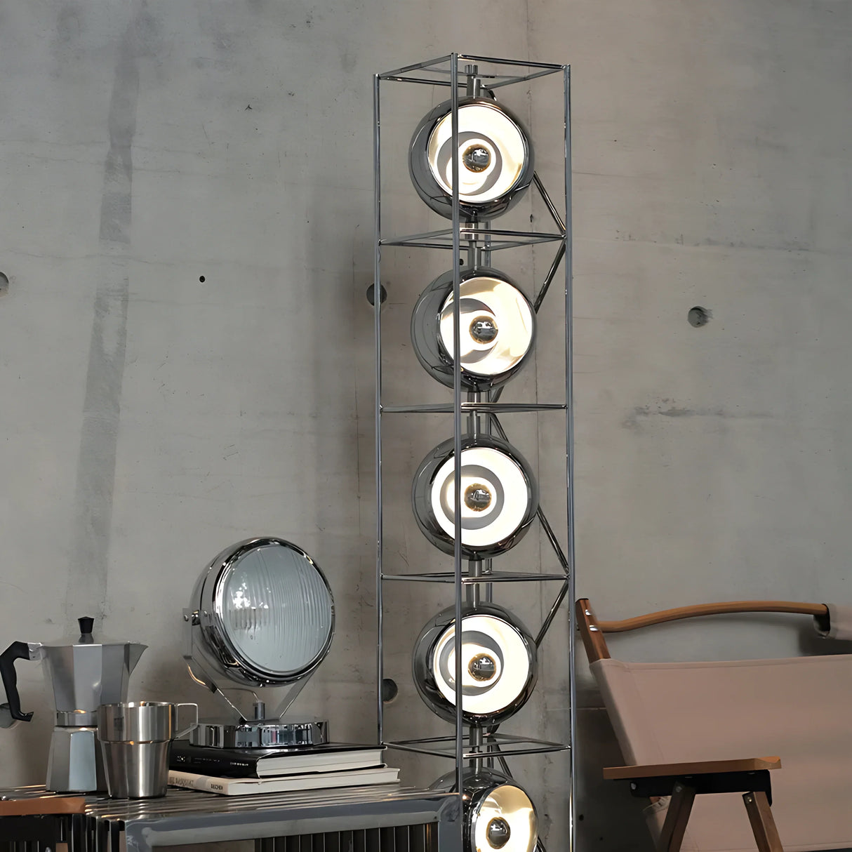 Chrome Spheres Bauhaus Lamp