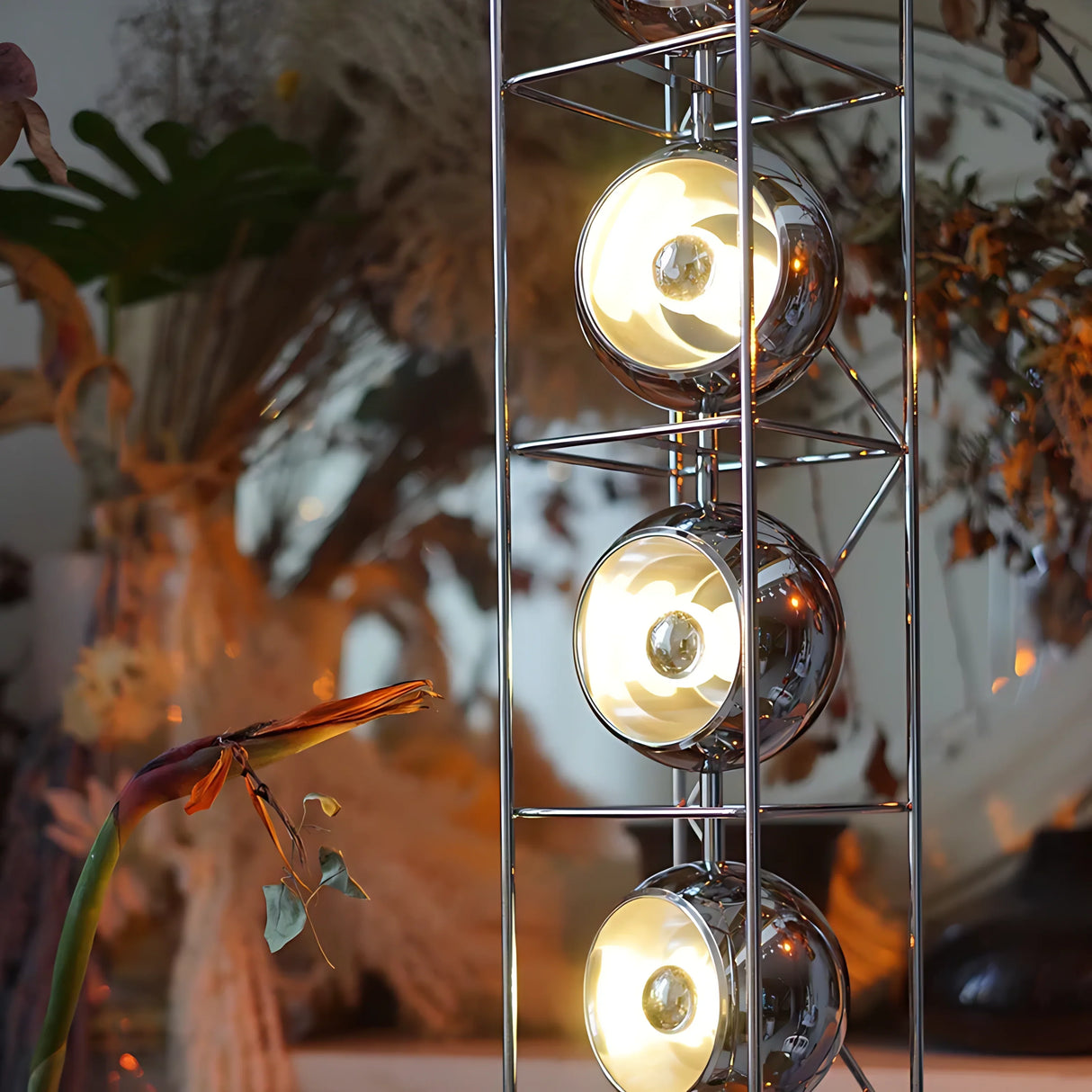 Chrome Spheres Bauhaus Lamp