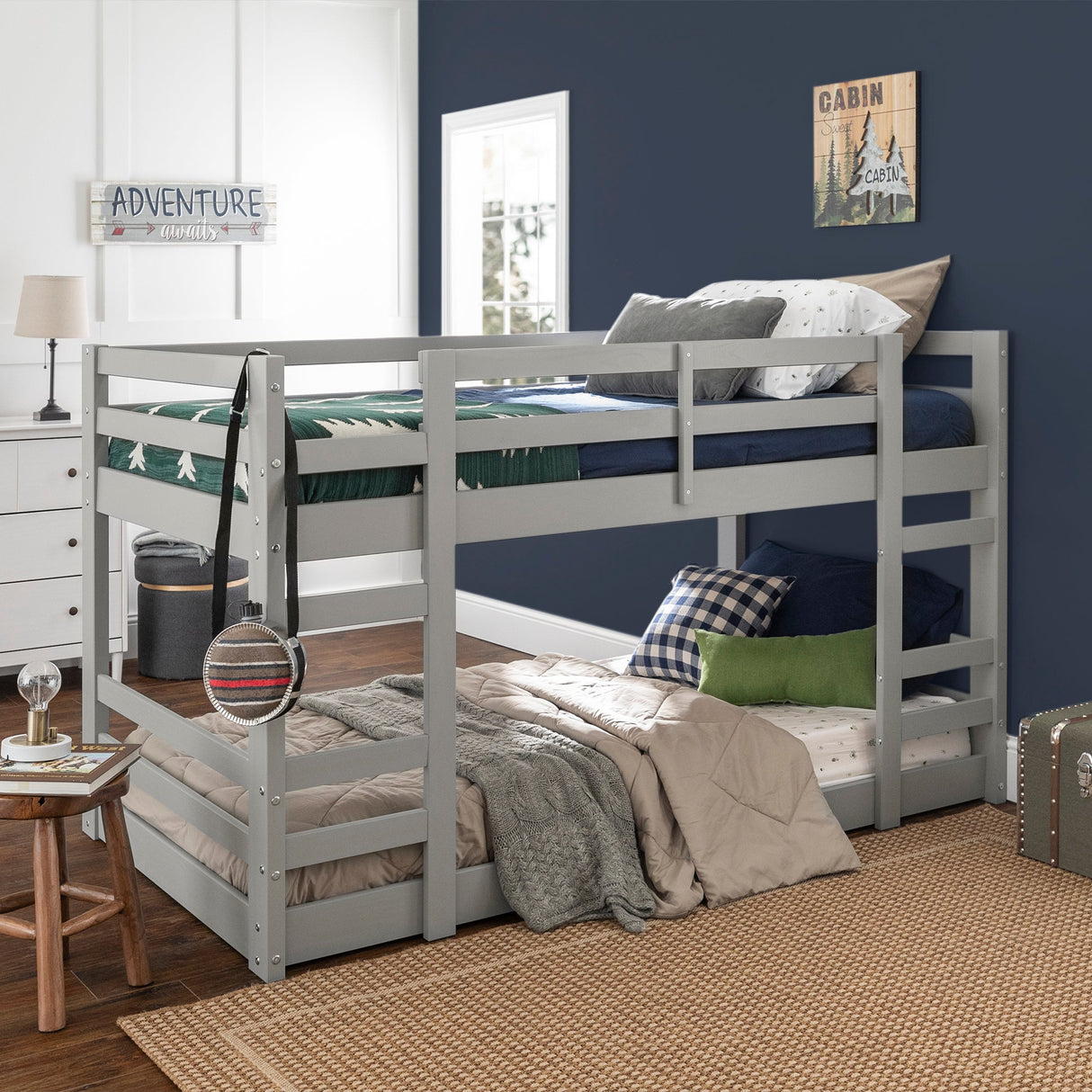 Cottage Classic Bunk Beds Jr. Twin Over Twin Solid Wood