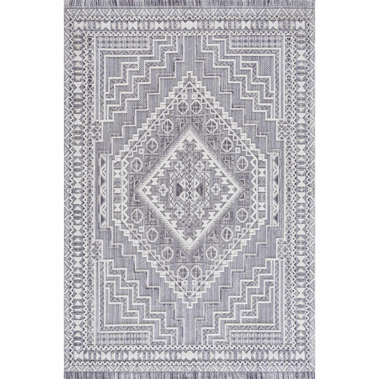 Alya 3D Saxony with Fringes Area Rug - Clearance