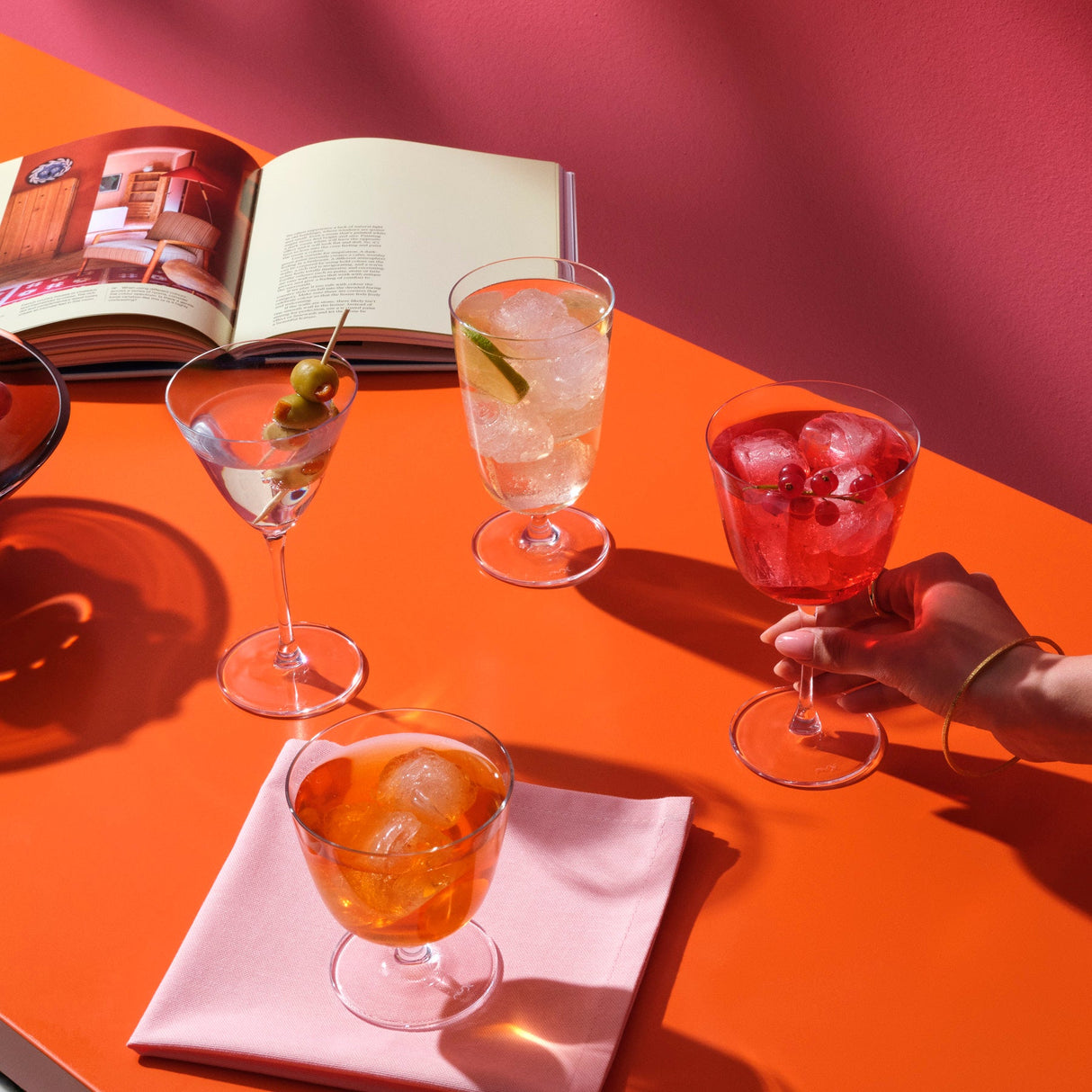 Bar/Giani Set of 4 Cocktail Glass Long