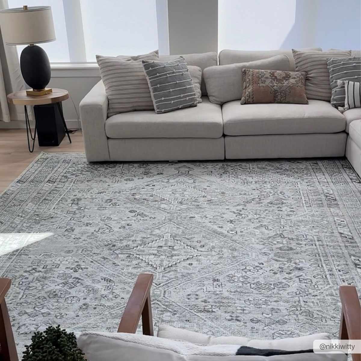 Barny Sage Flat Pile Washable Rug