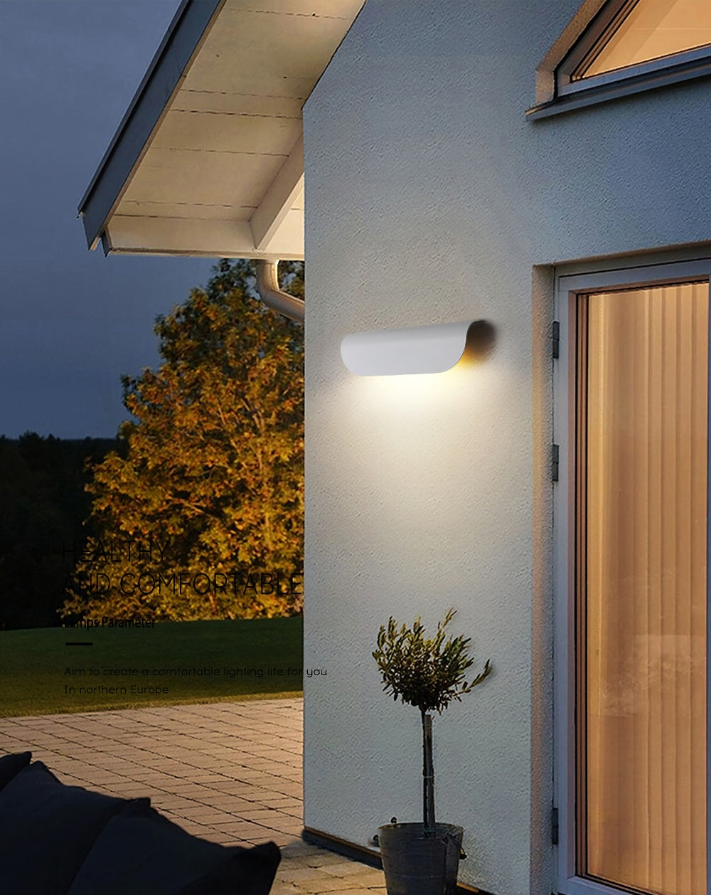 Bay Curved Garden Wall Light
