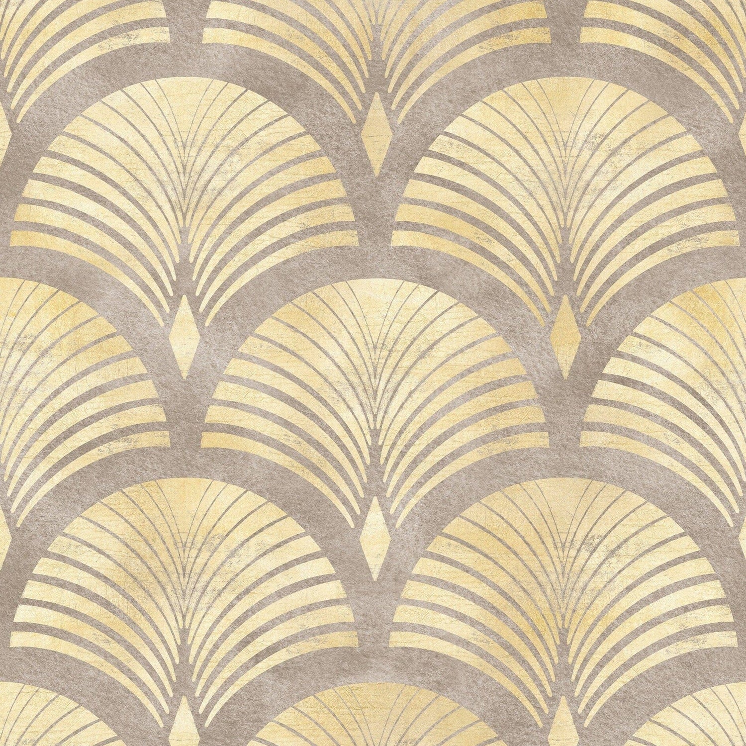 Beige Gold Effect Art Deco Style Luxury Wallpaper